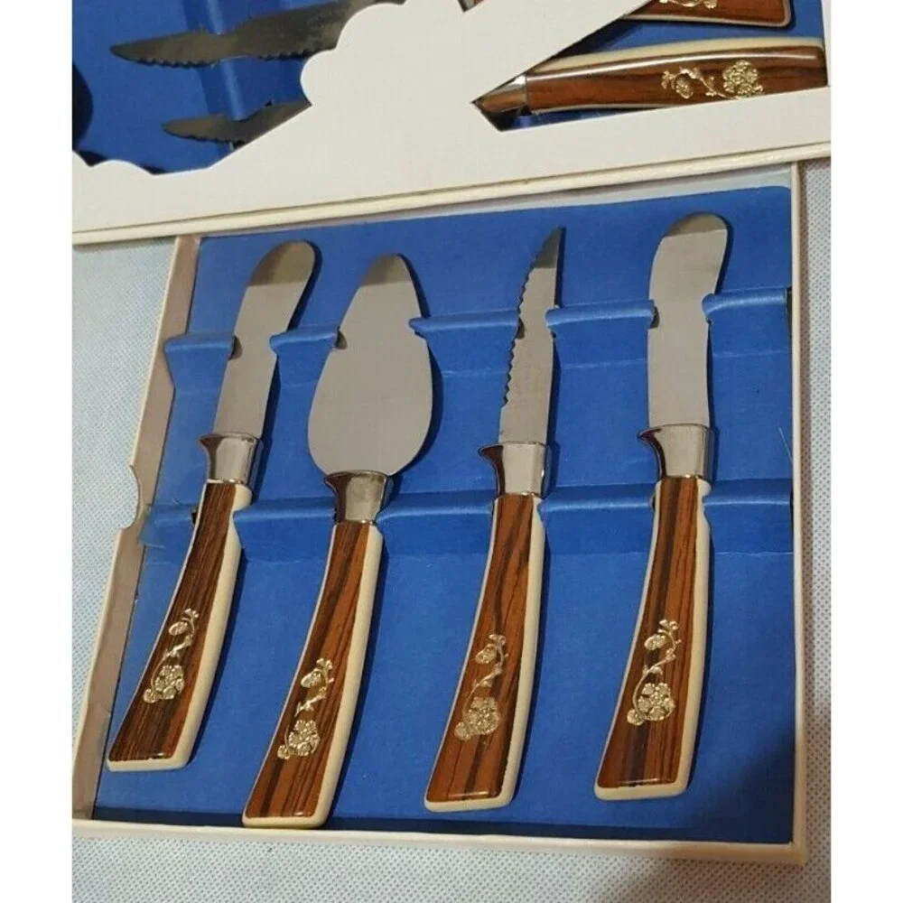 Sheffield‎ English Blades 18 Piece Golden Prestige Cutlery Set Solid Stainless